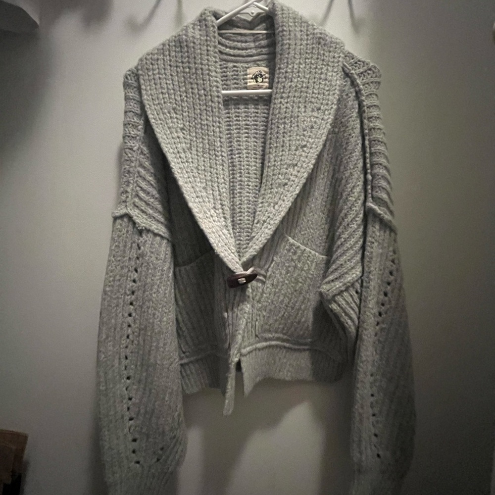 Cozy Gray Knit Sweater We The Free NWOT